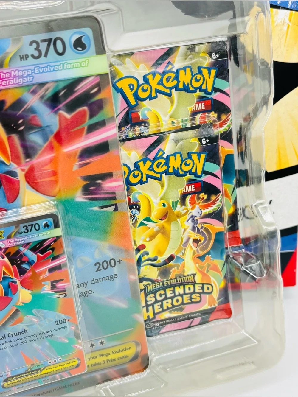 Pokemon TCG Mega Feraligatr ex Box Ascended Heroes Complete Sealed Damaged Box